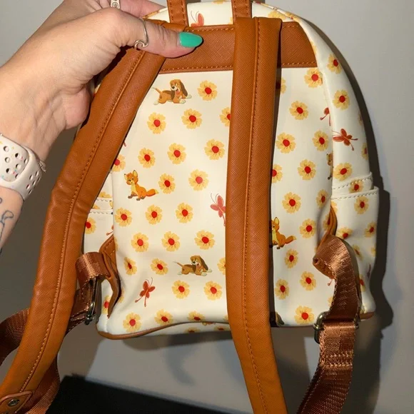 Limited Edition Loungefly Disney Fox and the Hound Backpack and Wallet - Picture 6 of 6